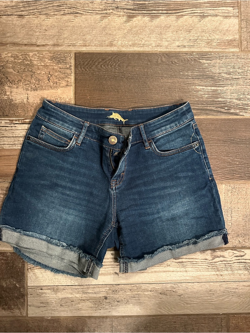 Tommy Bahama Dark Blue Denim Cutoff Shorts